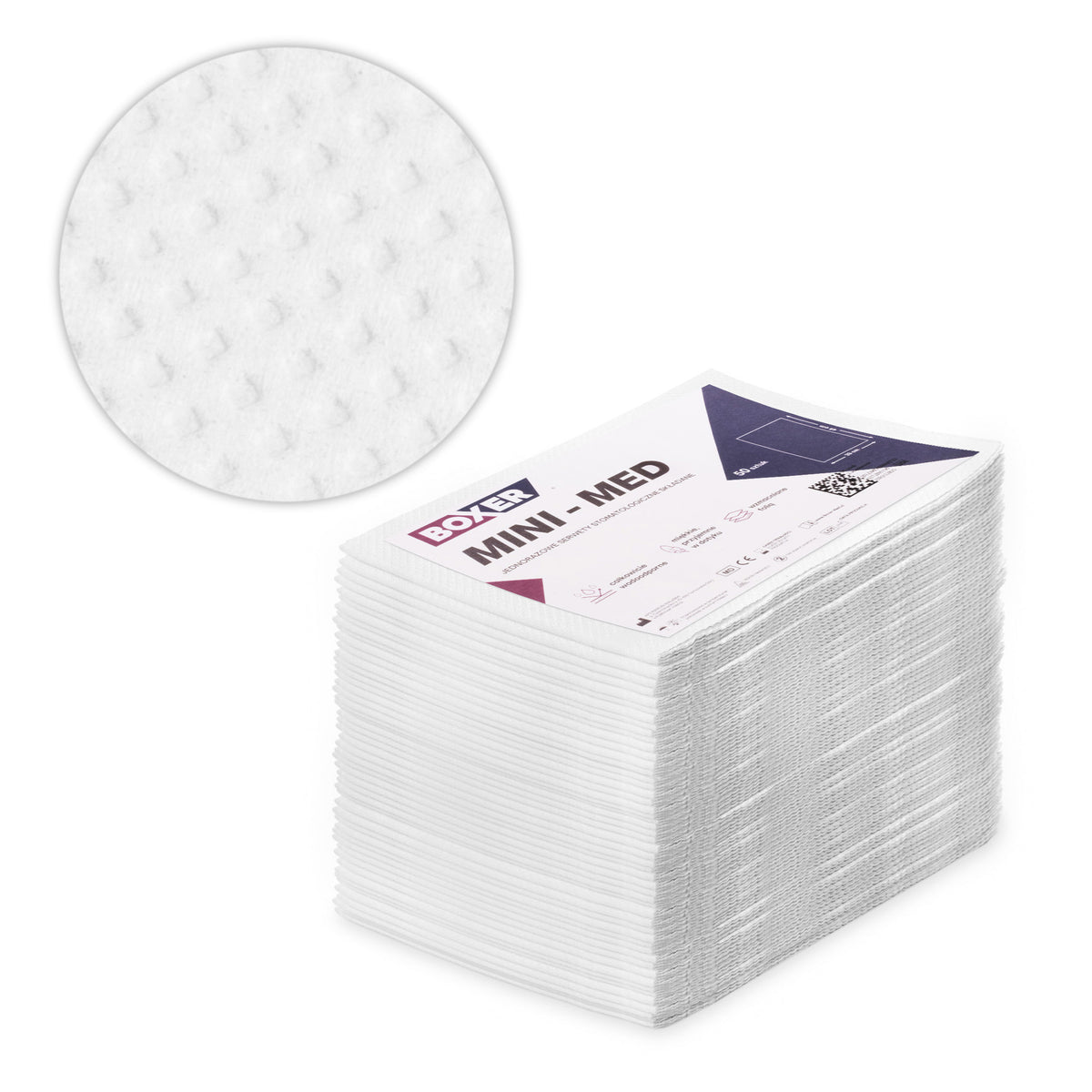 Wegwerp cosmetische placemats met folielaag MINI-MED Wit 33 x 45 cm (50 stuks)