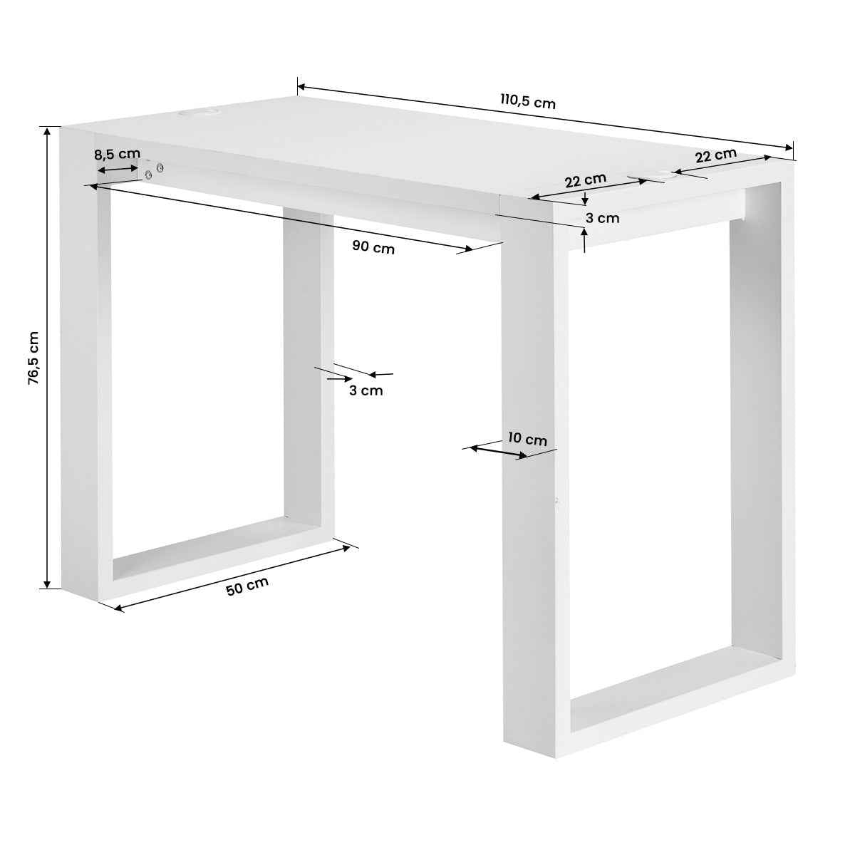 G031 white cosmetic desk