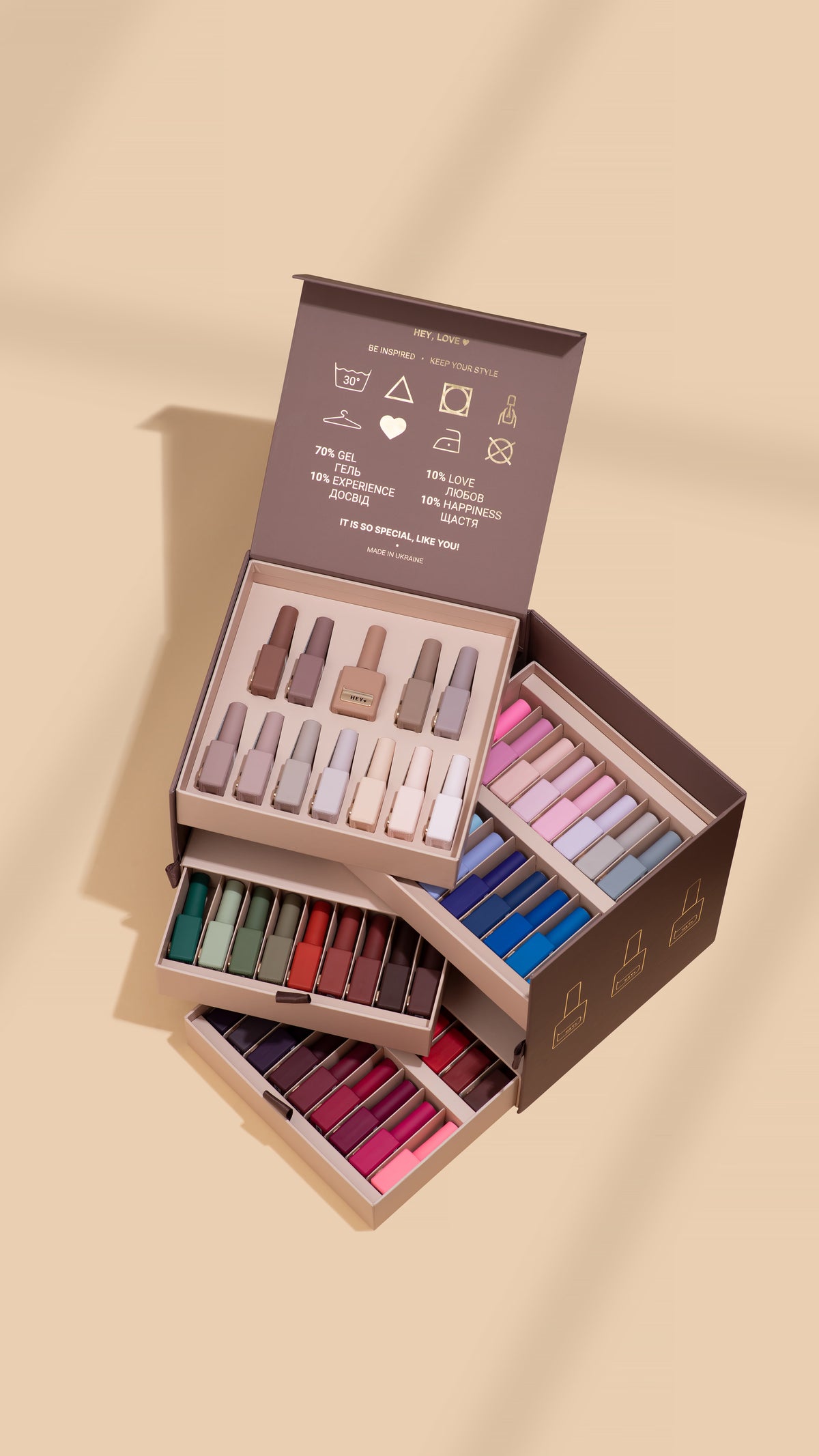 HEYLOVE Box met 66 Gel Polish Kleuren