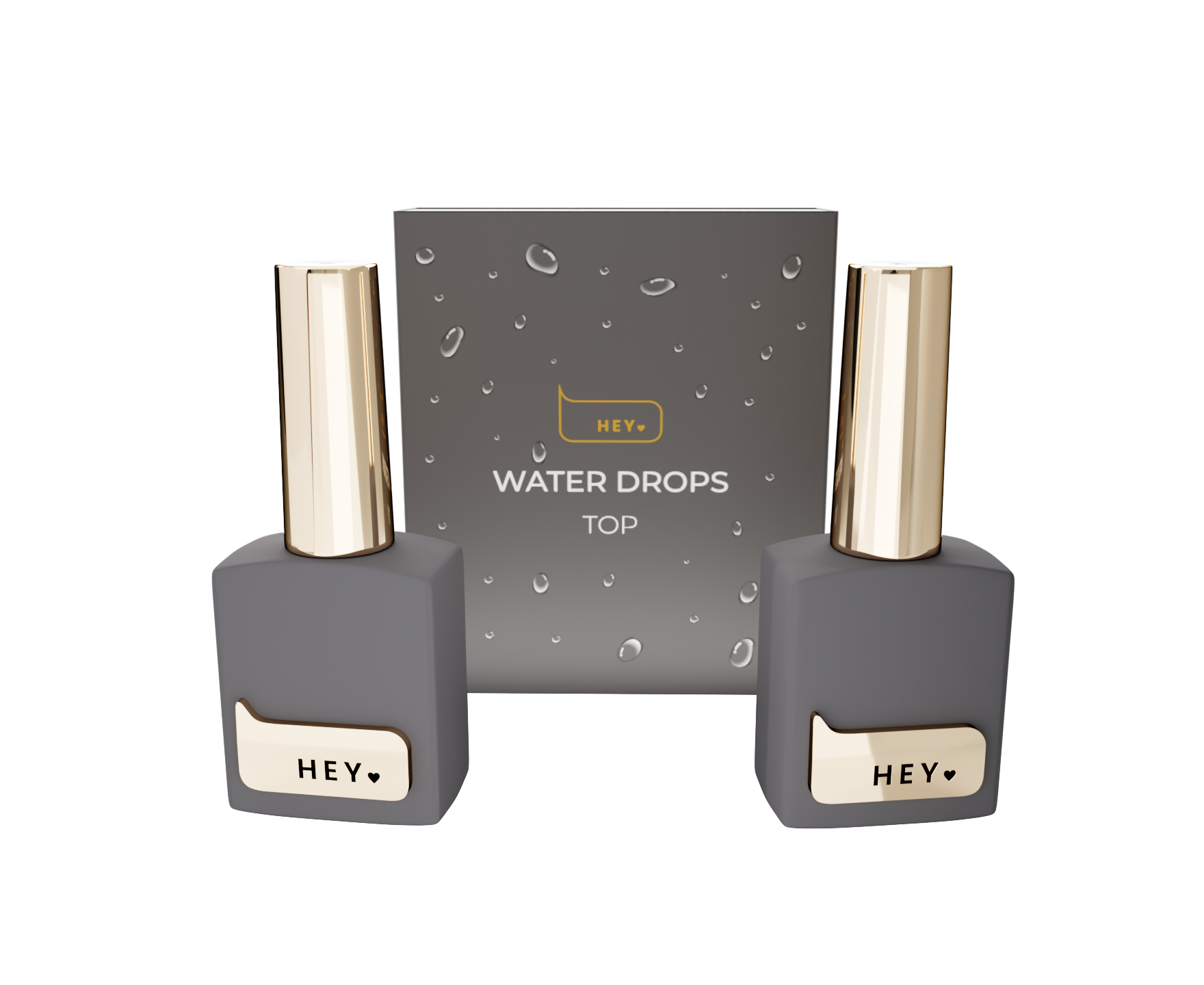 HEYLOVE Top Coat Set WATER DROPS, 2x15ml