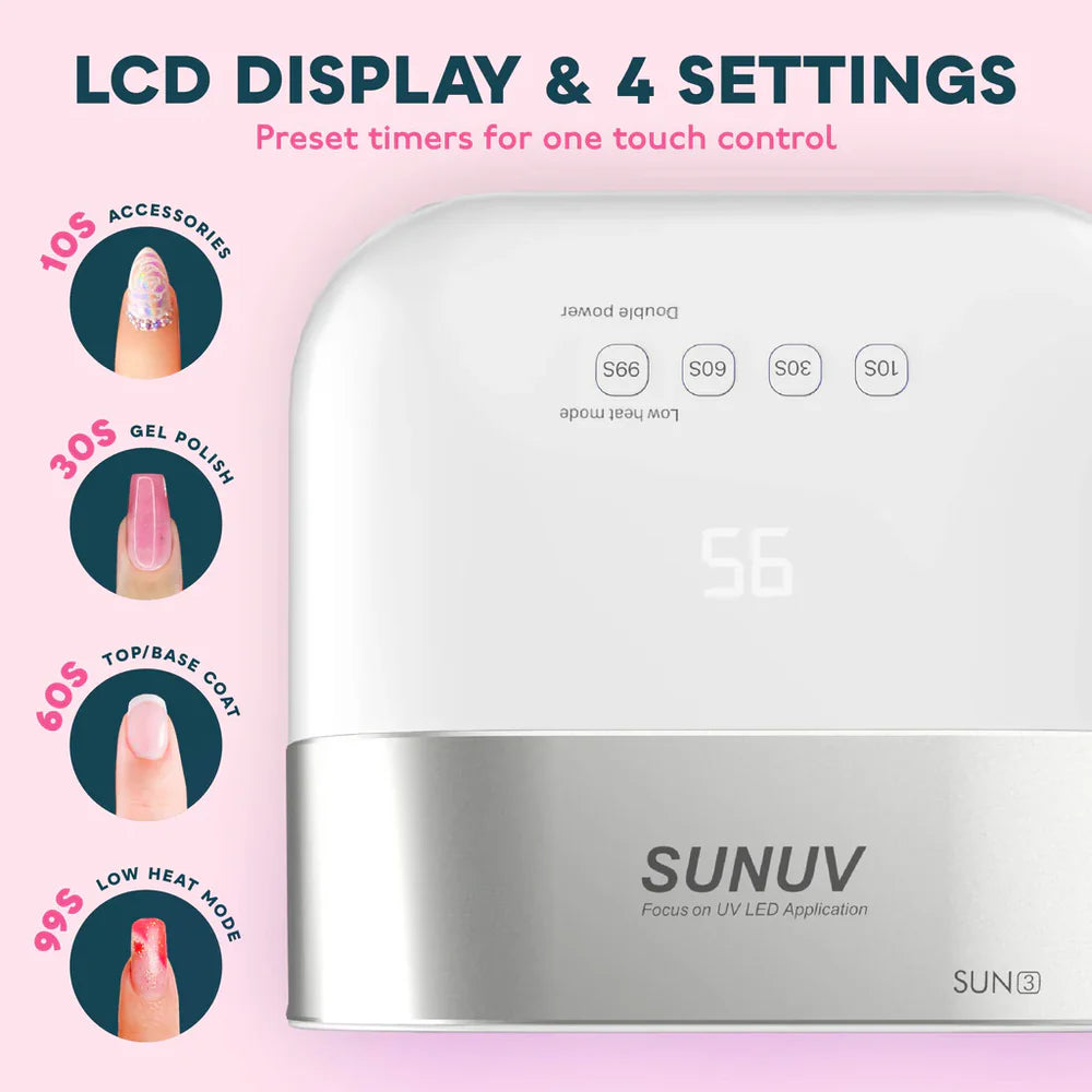 SUNUV Оригинальная SUN3S 48W UV-LED лампа + аккумулятор