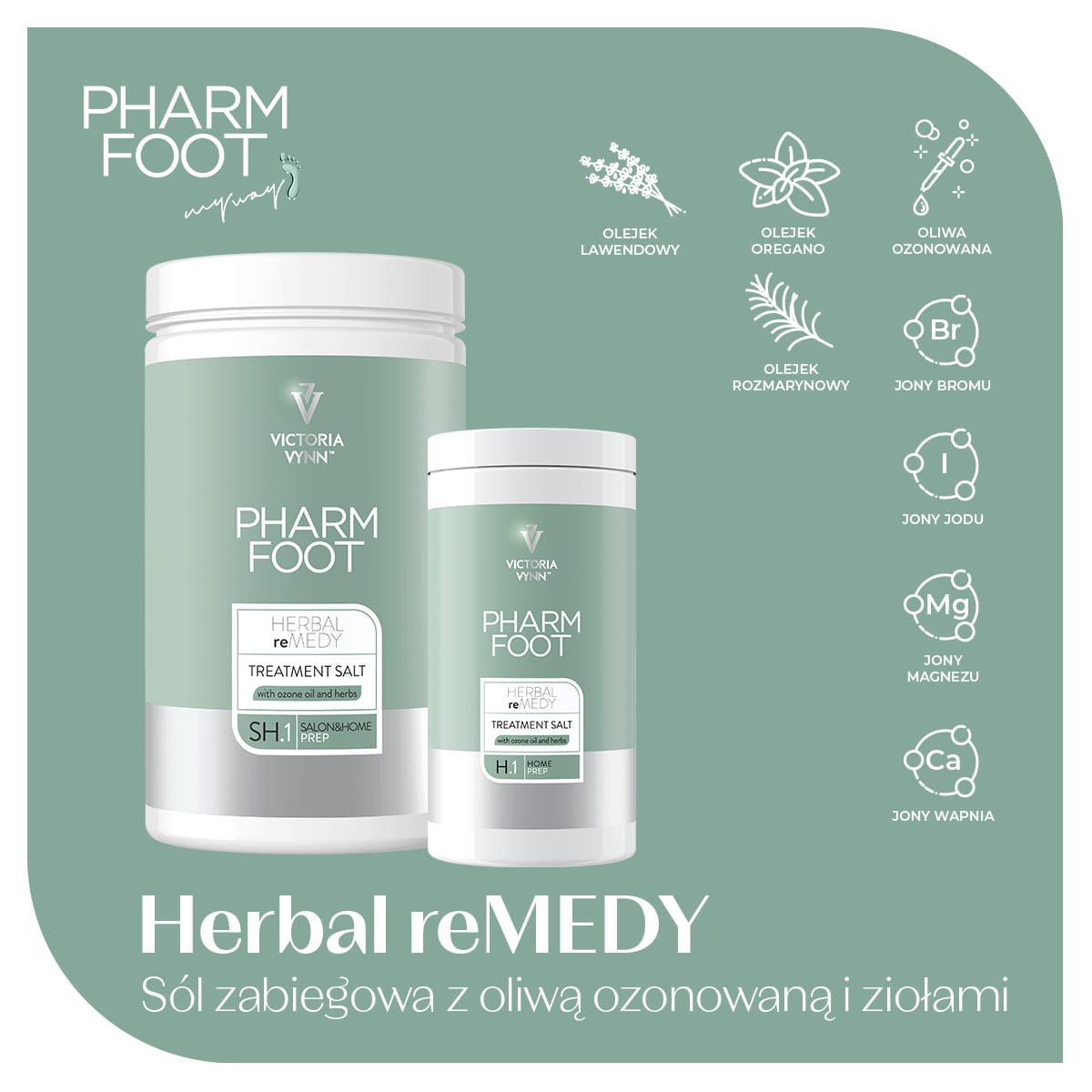 PHARM FOOT Herbal reMEDY – Verzorgend Voetbadzout met Ozonolie en Kruiden