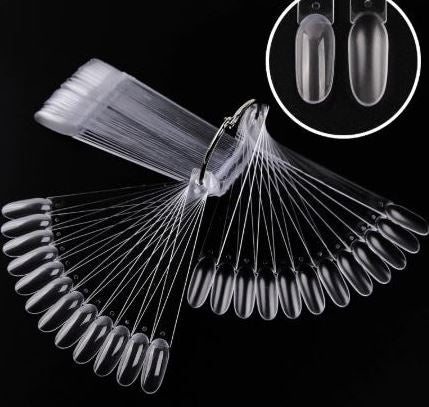 ABA Group nail fan 50 tips Transparent Almond
