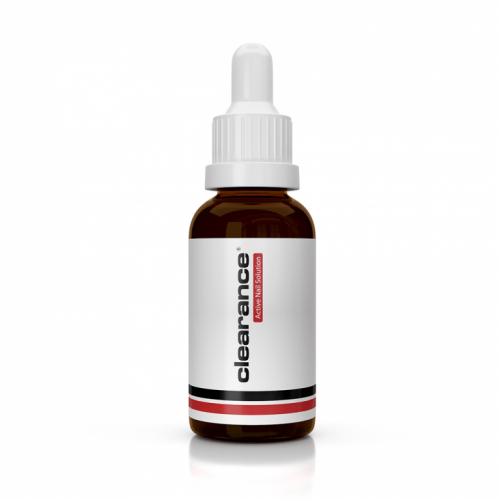 Clearance Active Nail Solution in een bruine glazen fles met pipet voor gezonde nagels