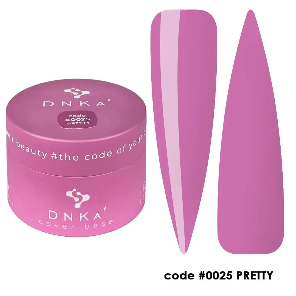 DNKa 0025 Pretty kopen roze cover base gel met twee bijpassende nagelstalen voor manicure