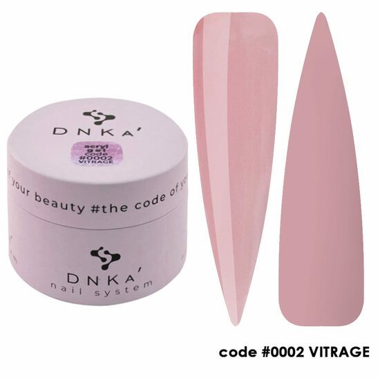 DNKa acryl gel vitrage 30ml in zachte roze tint voor nagelverzorging zonder TPO