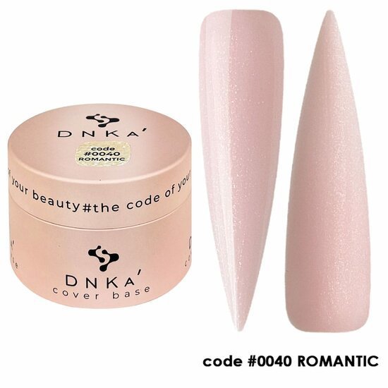 DNKa cover base nagelproduct in zachte roze tint met code 0040 Romantic beste nagelproducten