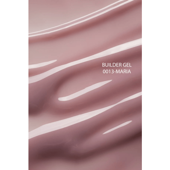 Close-up van builder gel DNKa Maria in zachte roze kleur met glanzende textuur
