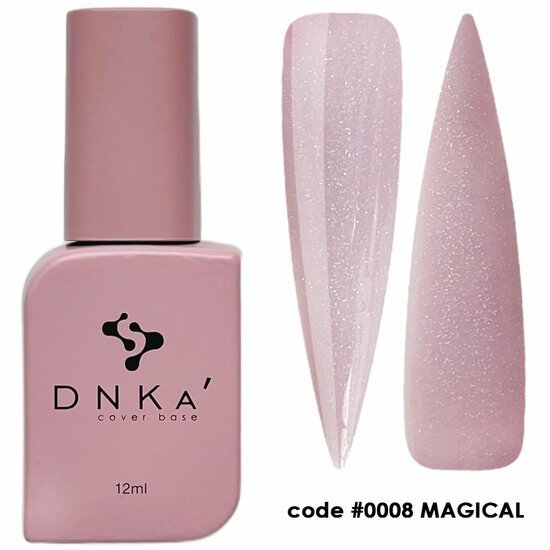 DNKa’ Cover Base 12ml in een zachte rozentint met glanzende afwerking voor nagels
