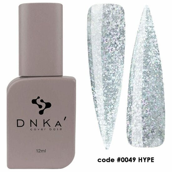 DNKa’ cover base kopen glanzende grijze cover base en glinsterende glitter nagelstalen