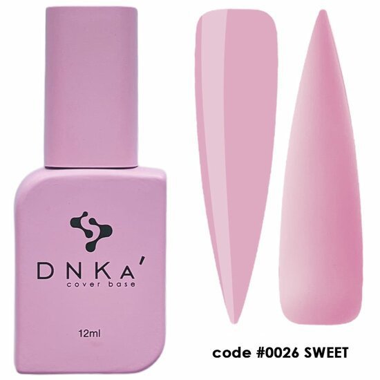 DNKa cover base kopen roze nagellakfles 12ml met twee nagelstaaltips code 0026 Sweet