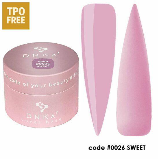 Roze DNKa cover base potje met stalen nagelstalen code 0026 Sweet voor nagel styling DNKa cover base kopen