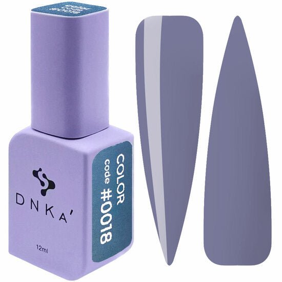 DNKa gellak 12ml in lila kleur met kleurcode 0018 en glanzende nagelstalen