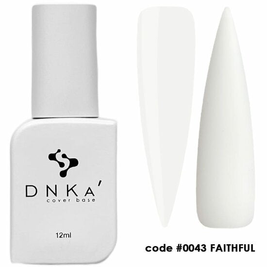 DNKa nagelgroothandel cover base flesje 12ml met witte lak monsters code 0043 Faithful