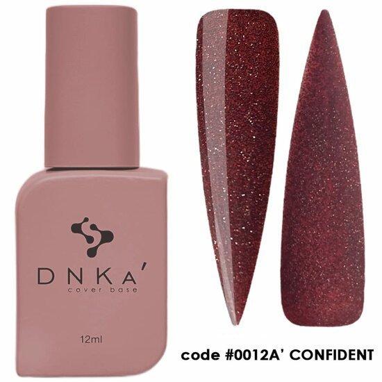 DNKa nagellak flesje en glanzende rode nageltips met glitters uit nagelgroothandel online