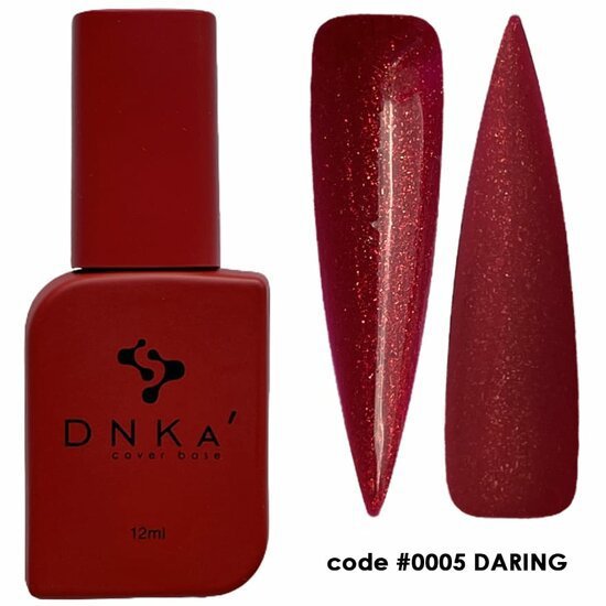 DNKa nagellak in rode kleur met glitter effecten van nagelgroothandel online code 0005 Daring