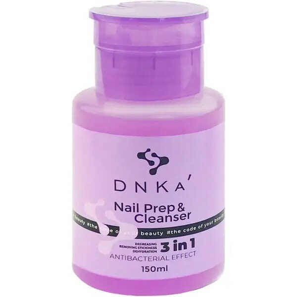 DNKa Prep en Cleanser nagelreiniger in een paarse fles van 150ml met antibacterieel effect