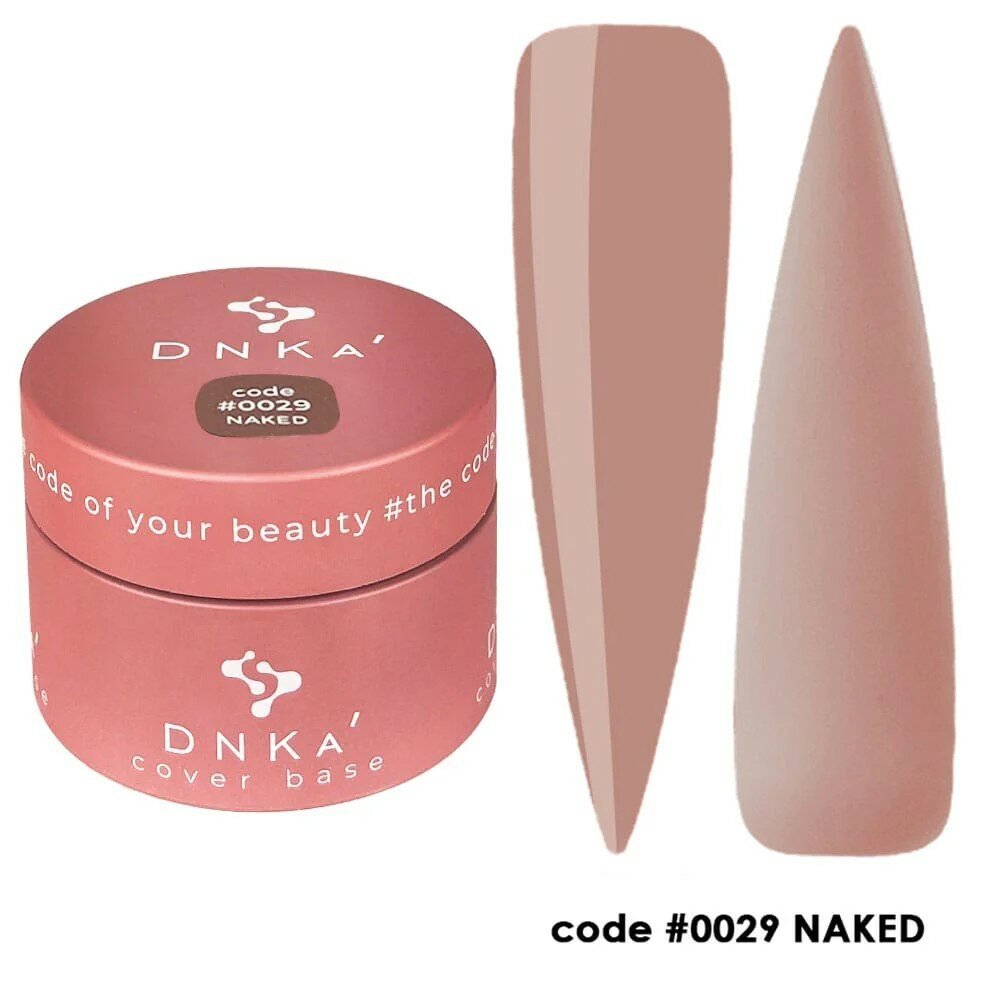 DNKa professionele nagelproducten cover base gel in natuurlijke naaktkleur code 0029