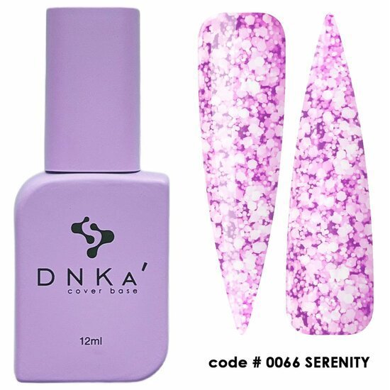 DNKa TPO vrije nagelproducten cover base in lavendel met glitter effect code 0066 Serenity
