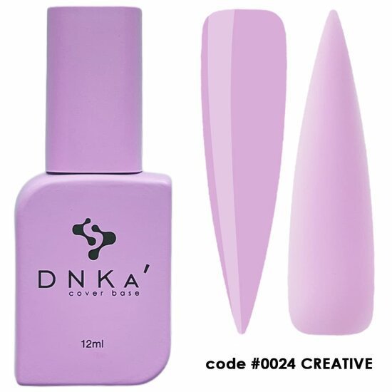 DNKa lila TPO-vrije nagelproducten cover base nagellak flesje met twee langwerpige nagelstaaltips