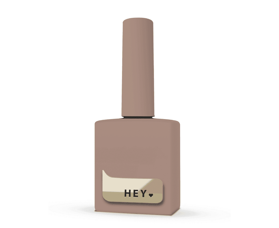 HEYLOVE gellak clay 15ml in een natuurlijke bruine tint voor manicure