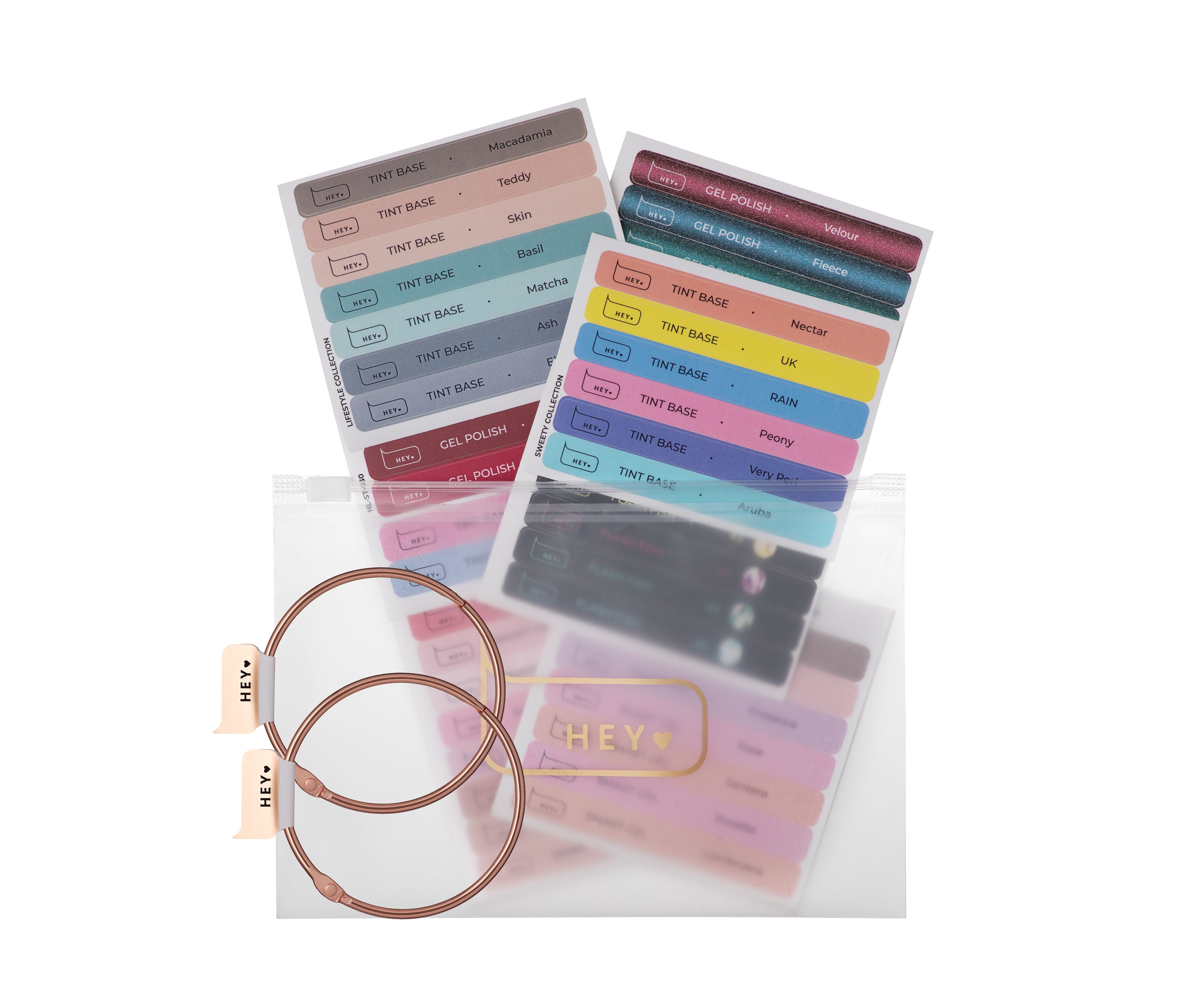 HEYLOVE stickerset met kleurrijke labels voor creatieve projecten