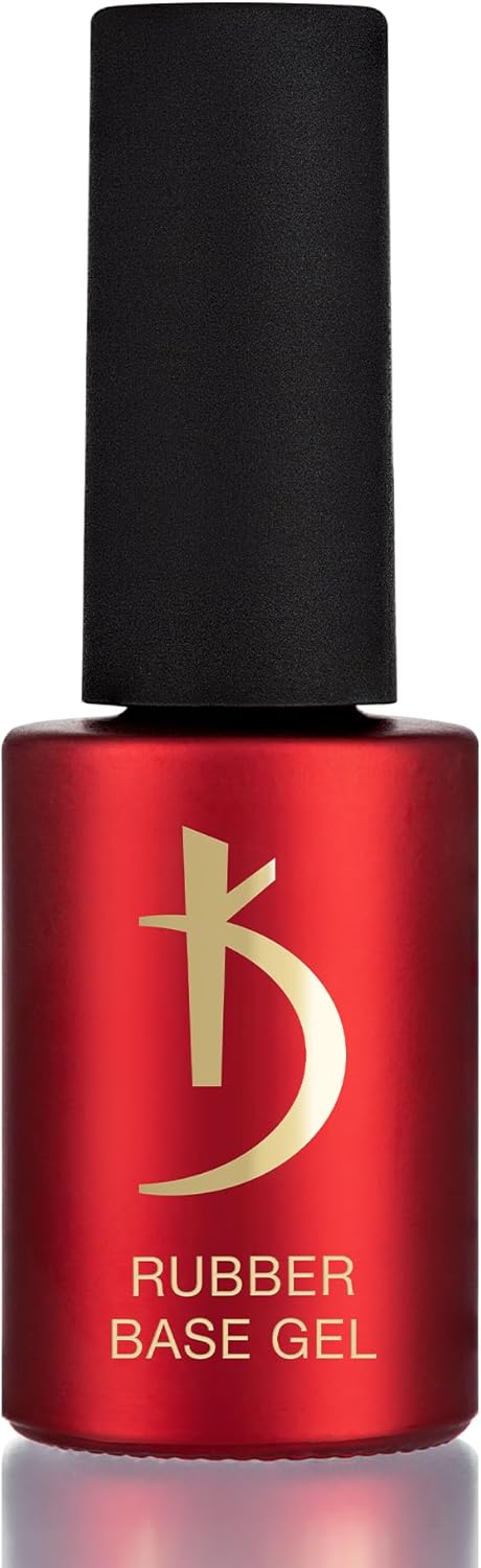 KODI Rubber Base Gel in een rode fles voor het aanbrengen van nagellak met een sterke basis