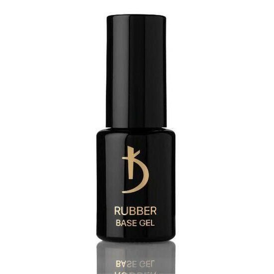 KODI Rubber Base Gel in een zwarte fles voor stevige nagelstyling en langdurige resultaten