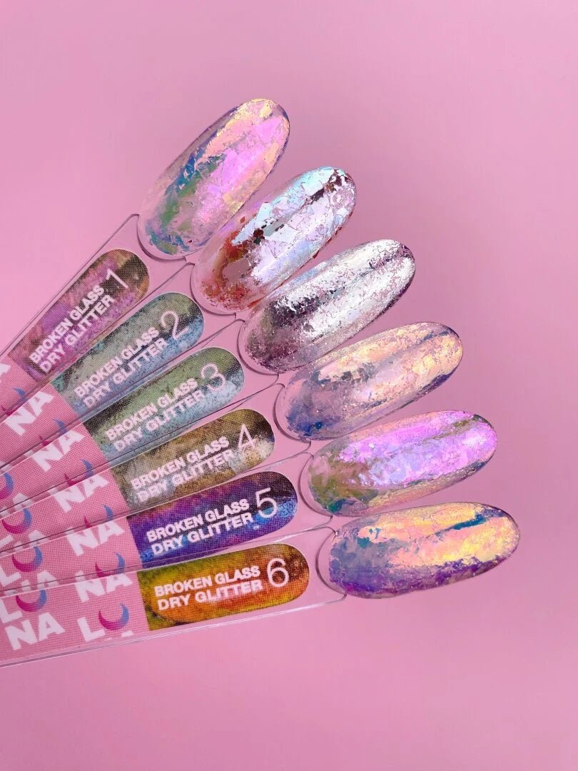 LUNA BROKEN GLASS Dry Glitter Set 6stuks - SimDi Beauty