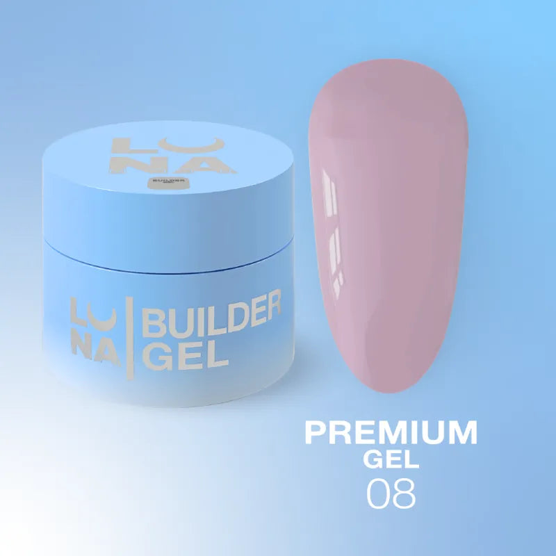 LUNA builder gel 30ml in lichtroze voor nagelverlenging