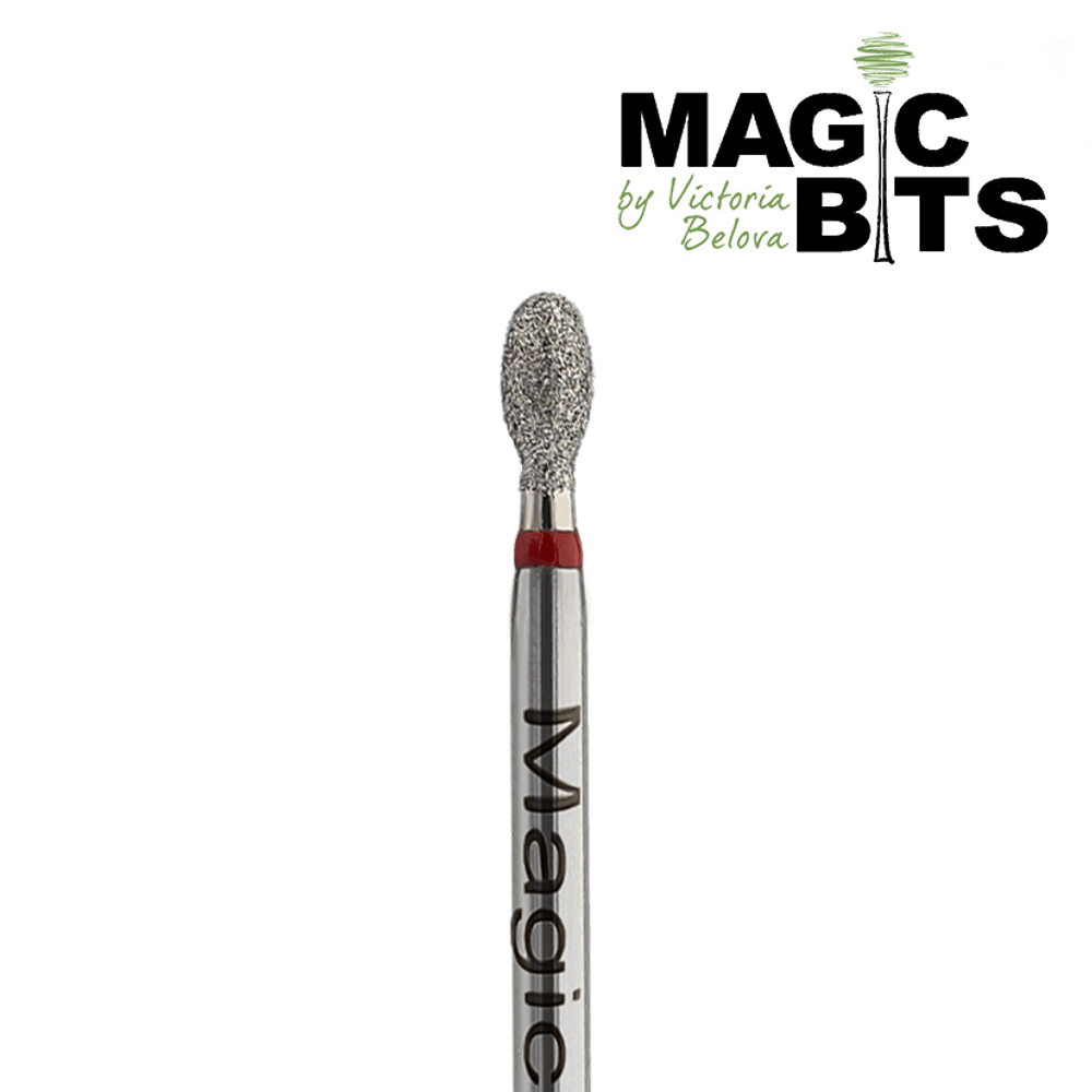 MAGIC BITS Diamant Freesbitje Olijf Zacht Rood 2.9mm - SimDi Beauty