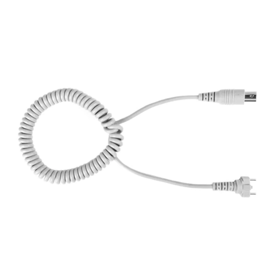 Witte marathon kabel handstuk nagelfrees met een spiraalkabel voor optimale flexibiliteit en gebruiksgemak.