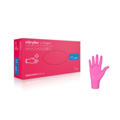 Mercator nitrylex handschoenen magenta, maat M, voor medische toepassingen