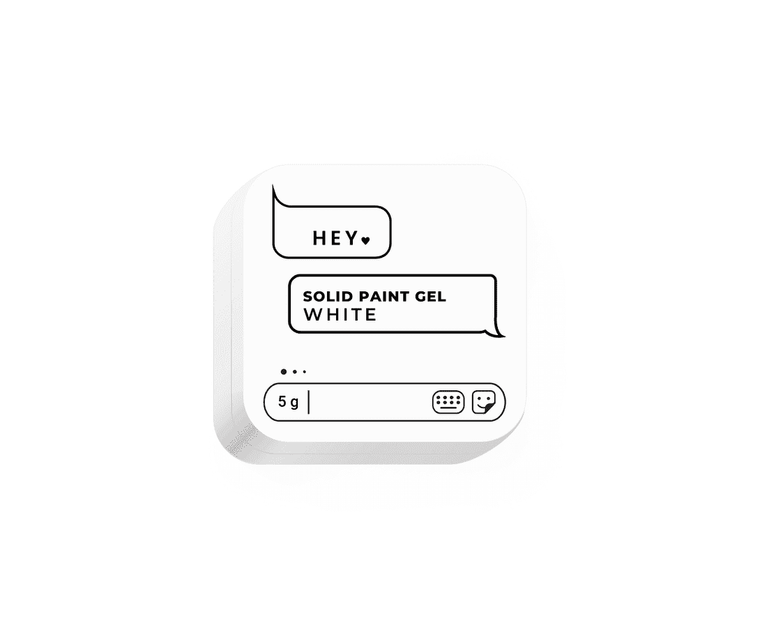 HEYLOVE witte solid paint gel verpakking van 5g voor creatieve projecten