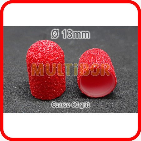 Multibor wegwerp pedicure bitjes 13mm met grove 60 korrel voor professionele nagelverzorging