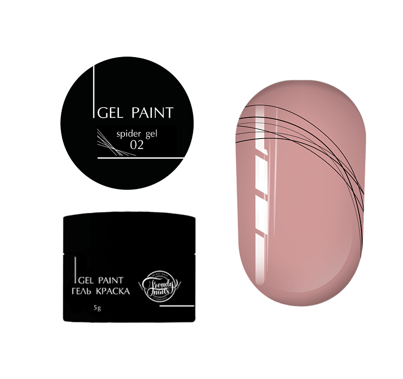 Spider Gel Zwart Nr2, 5g Trendy Nails - SimDi Beauty