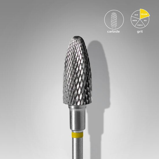 STALEKS Carbide Frees Bitje Conus - Corn Geel 6.0 mm - 14 mm - SimDi Beauty