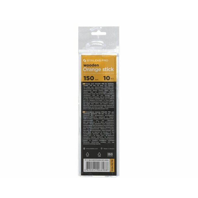 STALEKS Orange Houten Stokjes 10 stuks 15 cm - SimDi Beauty