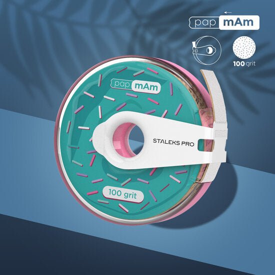 STALEKS papmAm nagelvijl plastic doosje met 100 grit voor manicure