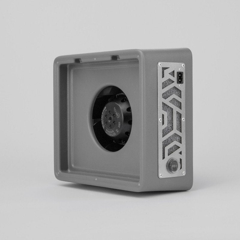 ULKA manicure stofafzuiging met hepa filter in een compact grijs ontwerp voor nagelsalon gebruik