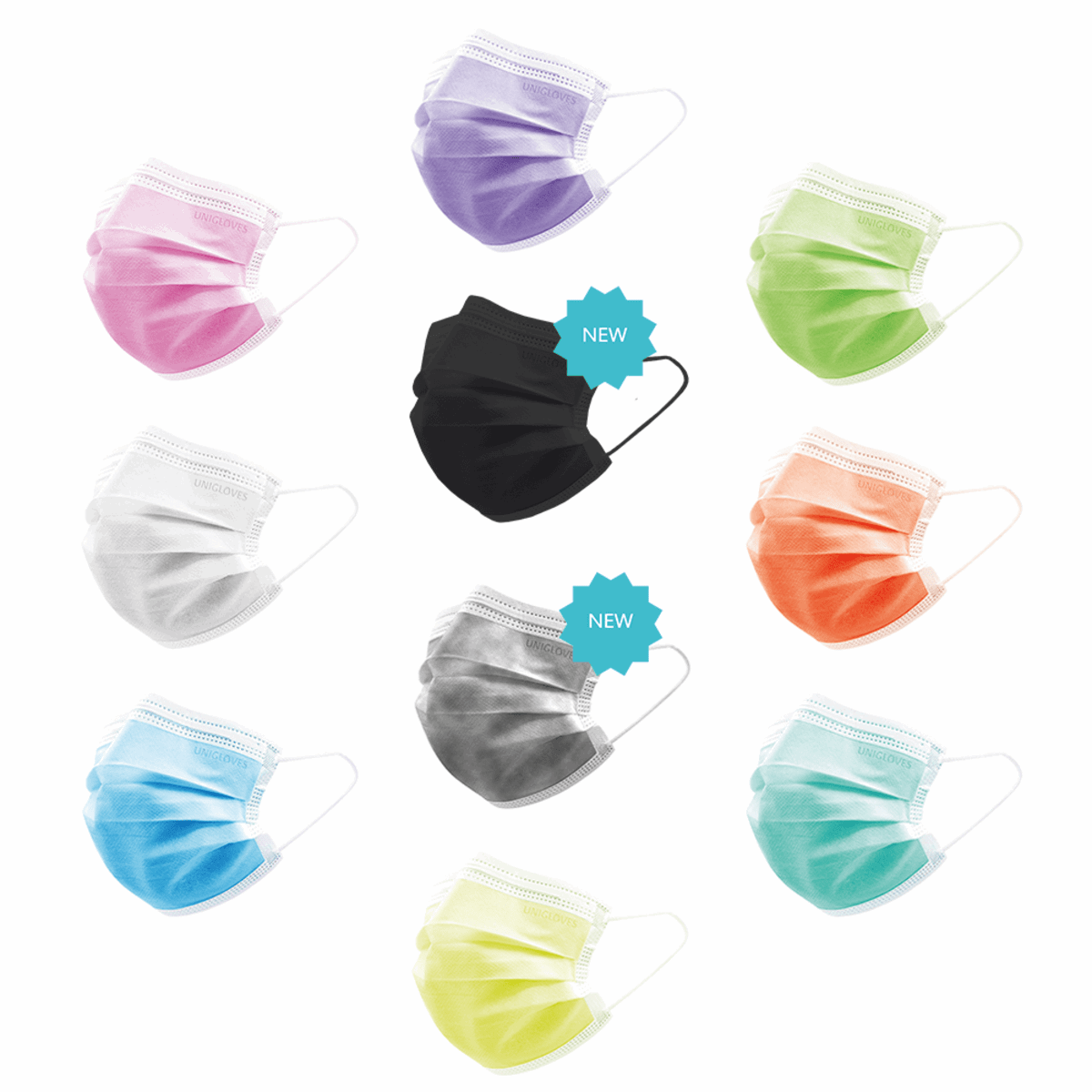 UNIGLOVES Mondmaskers Profil Plus, Type IIR 3 - laags - SimDi Beauty