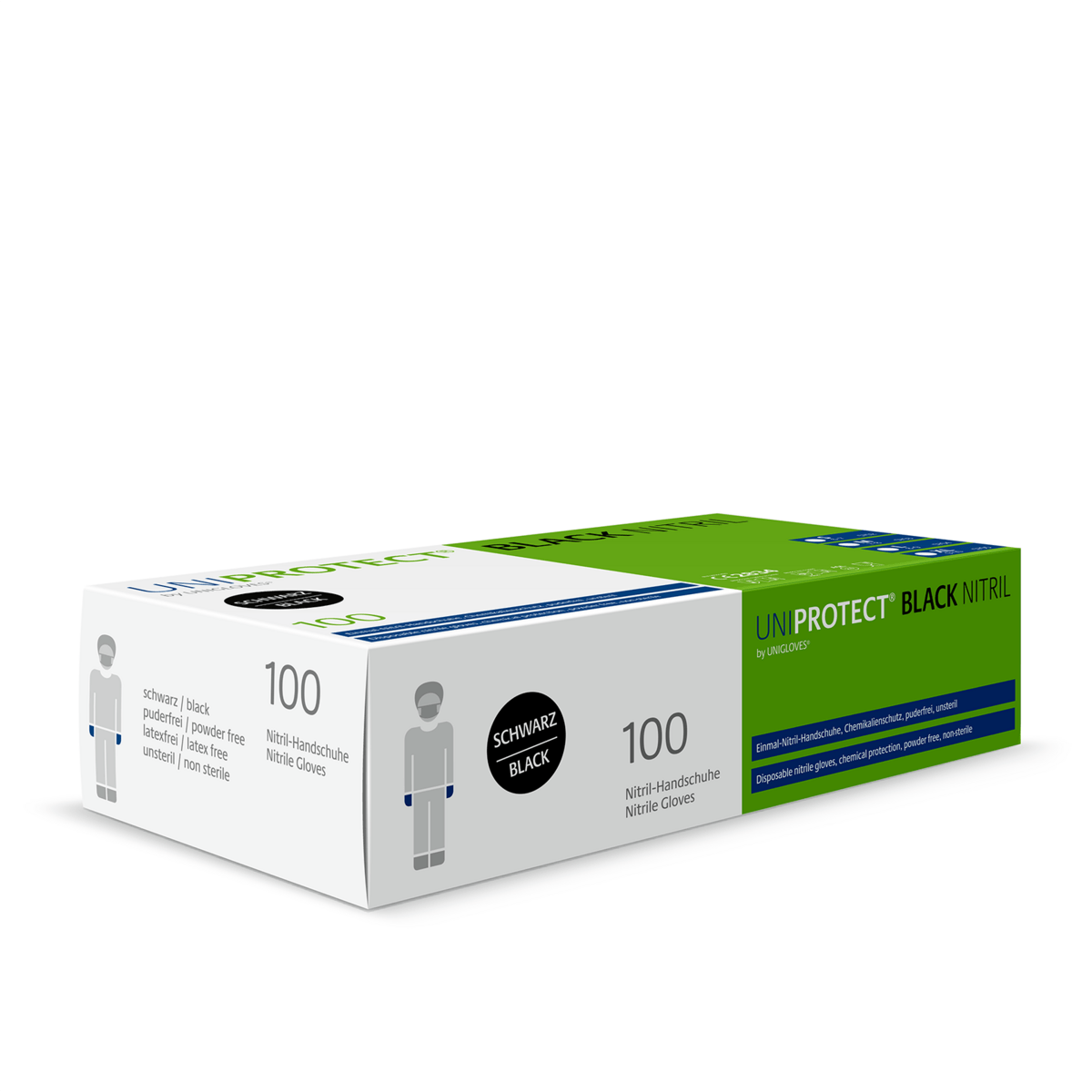 UNIGLOVES Nitril Handschoenen Uniprotect Black - SimDi Beauty