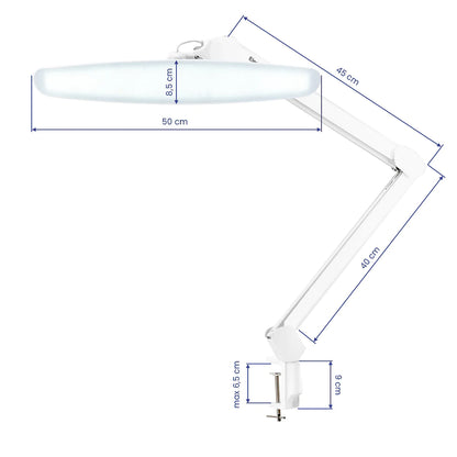 Elegante LED Werklamp met Tafelklem – Wit