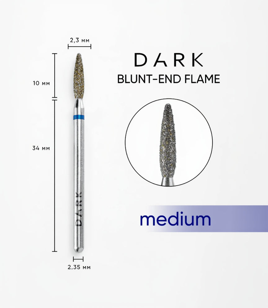 DARK Diamant Freesbitje 11927, 2,3mm Botte Vlam Blauw/Medium