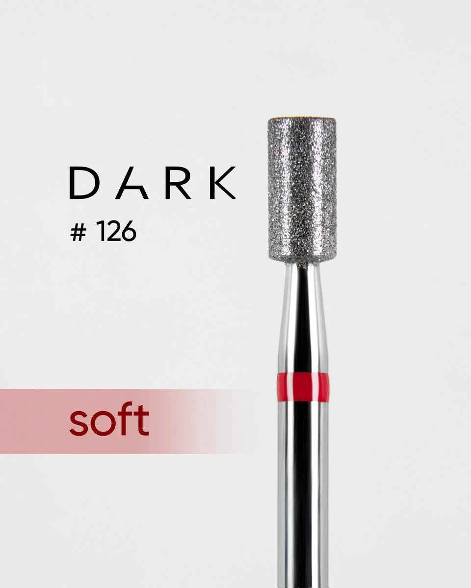 DARK Diamant Freesbitje 126, 3.2mm Cilinder Rood/Zacht