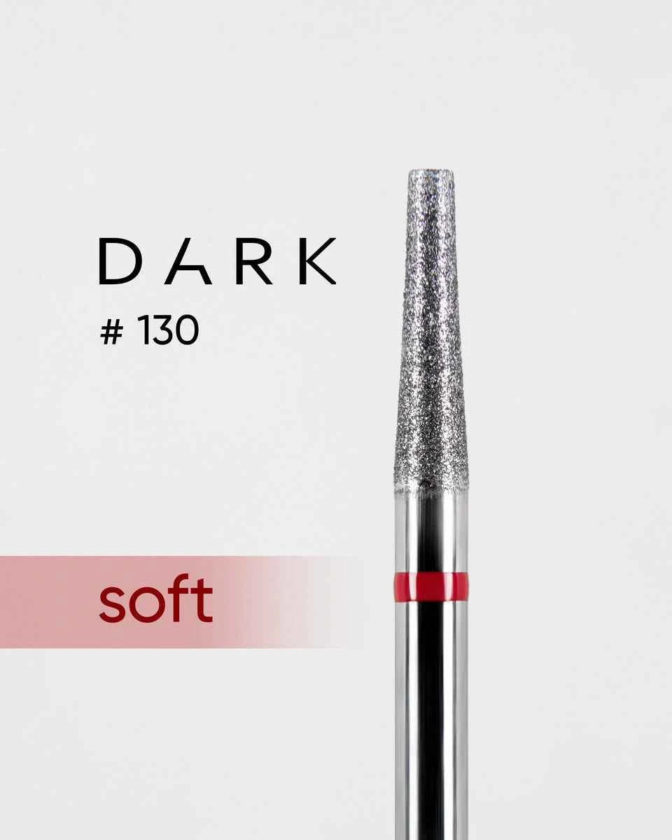 DARK Diamant Freesbitje 130, 2.5mm Kegel Rood/Zacht