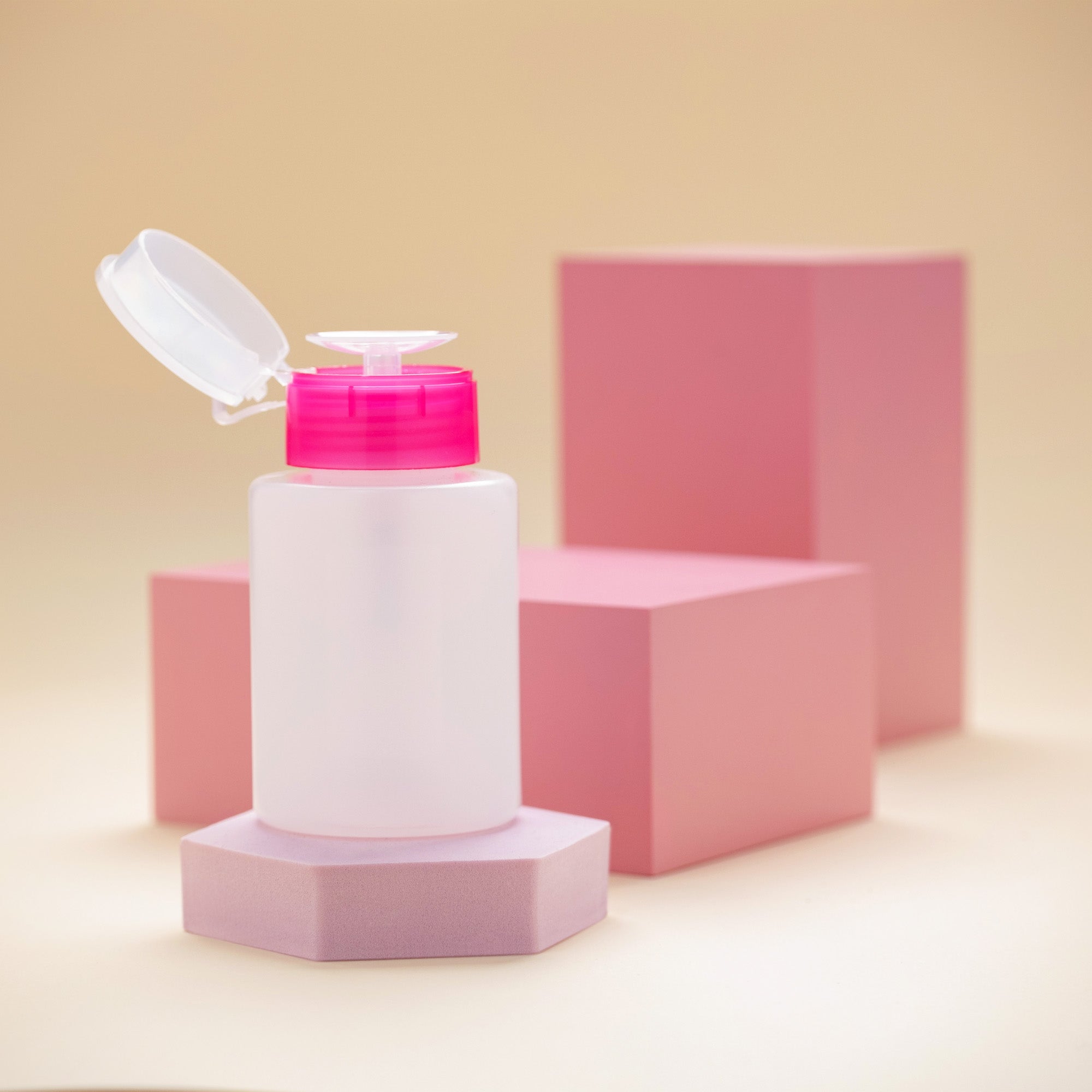 Pompdispenser Wit/Roze 150 ml