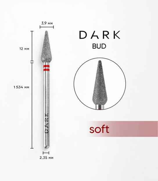 DARK Diamant Freesbitje 11920 3.9mm Peer Rood/Zacht