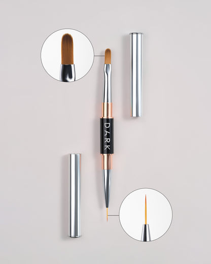 DARK Dubbelzijdig Penseel – Liner 10 &amp; Gel 12