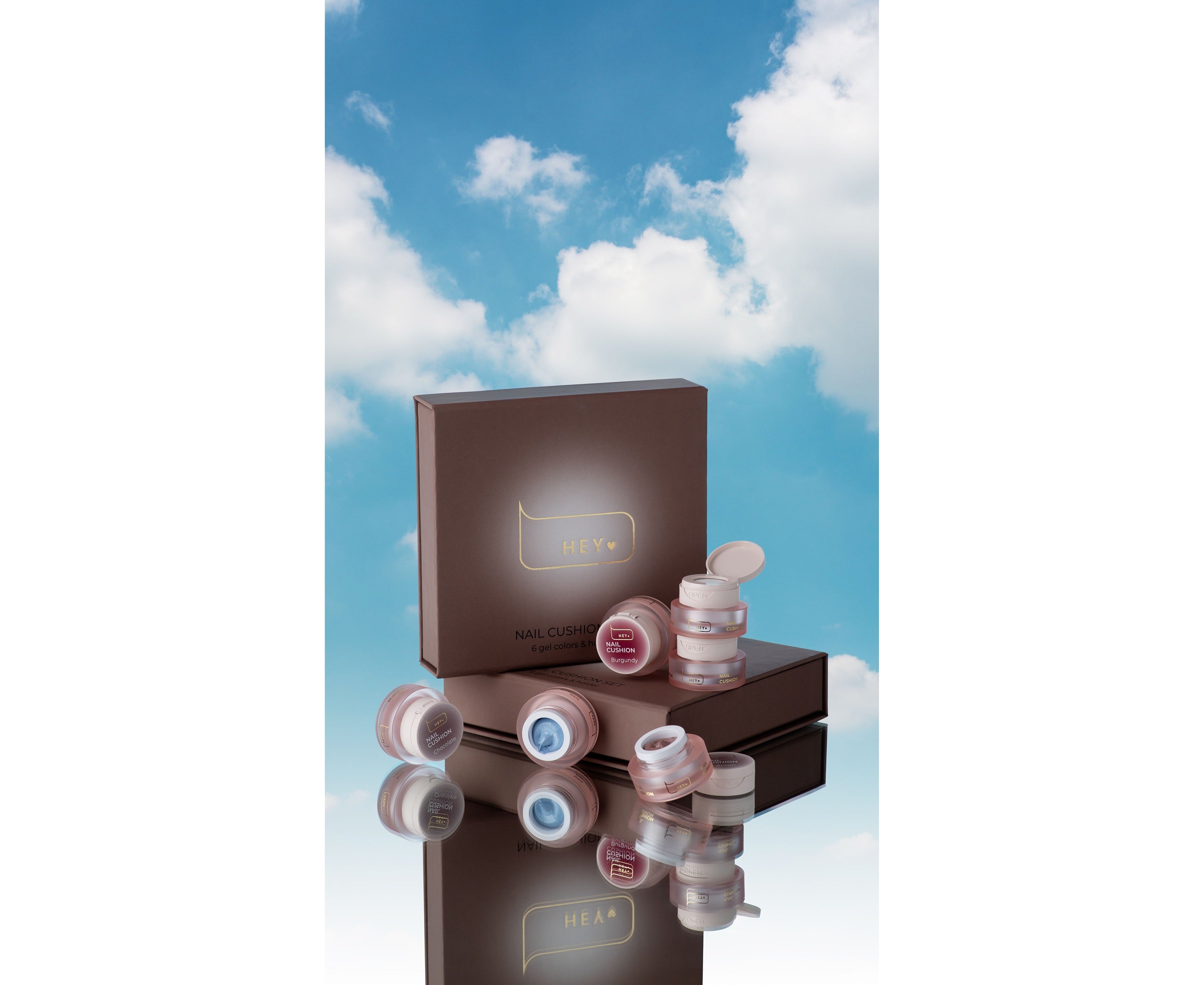 HEYLOVE Nail Cushion Set BROWN, 6 Stuks